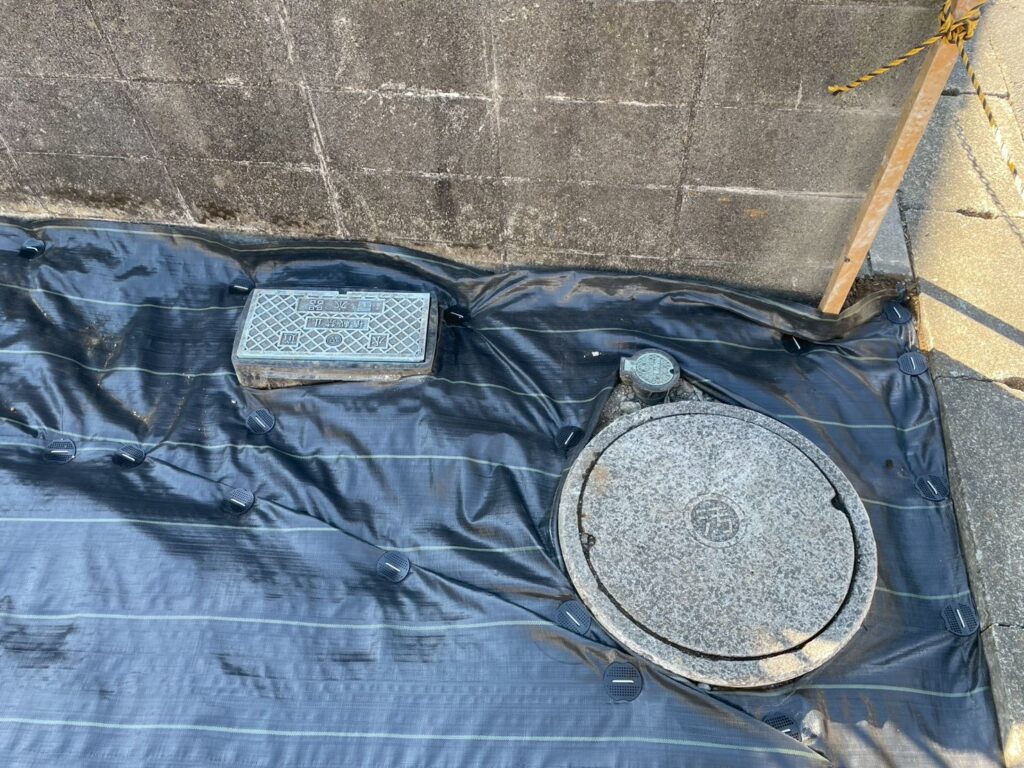 マス周りも丁寧に施工いたします。